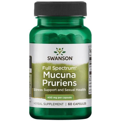 Swanson Health and Wellbeing Full Spectrum Mucuna Pruriens, 400mg - 60 caps