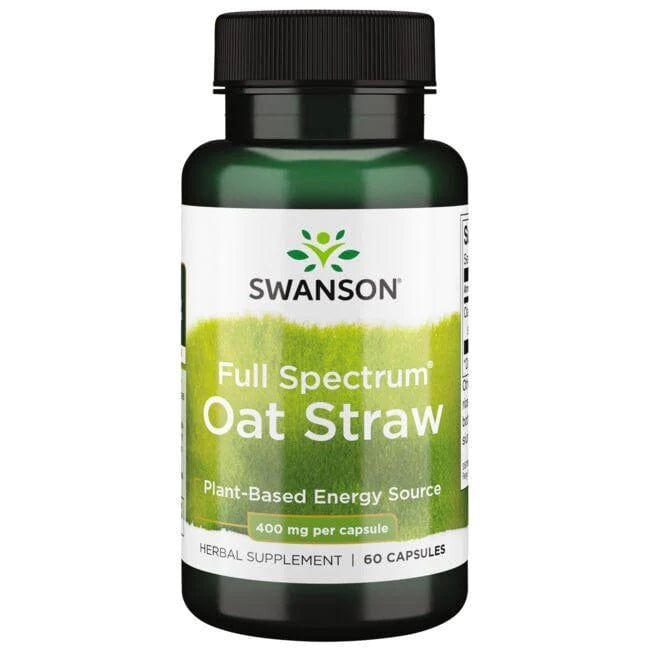 Swanson Health and Wellbeing Full Spectrum Oat Straw, 400mg - 60 caps
