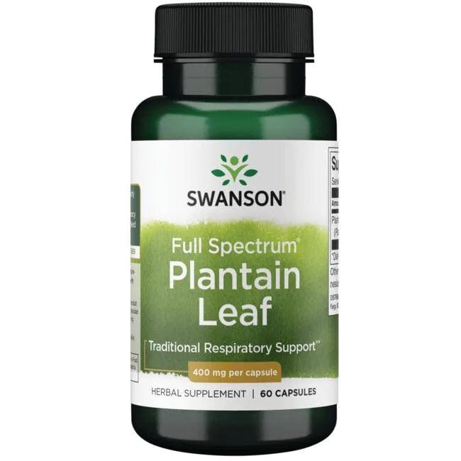 Swanson Health and Wellbeing Full Spectrum Plantain Leaf, 400mg - 60 caps