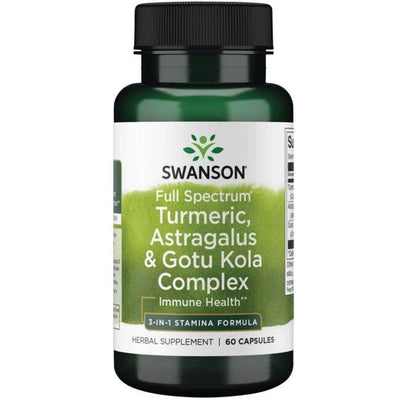 Swanson Health and Wellbeing Full Spectrum Turmeric, Astragalus & Gotu Kola Complex - 60 caps