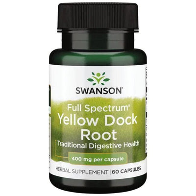 Swanson Health and Wellbeing Full Spectrum Yellow Dock Root, 400mg - 60 caps