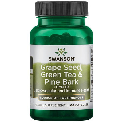 Swanson Health and Wellbeing Grape Seed, Green Tea & Pine Bark Complex - 60 caps
