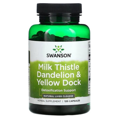 Swanson Health and Wellbeing Milk Thistle Dandelion & Yellow Dock - 120 caps