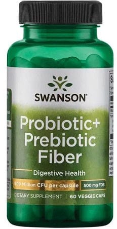 Swanson Health and Wellbeing Probiotic+ Prebiotic Fiber - 60 vcaps