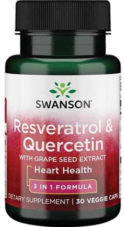 Swanson Health and Wellbeing Resveratrol & Quercetin - 30 vcaps