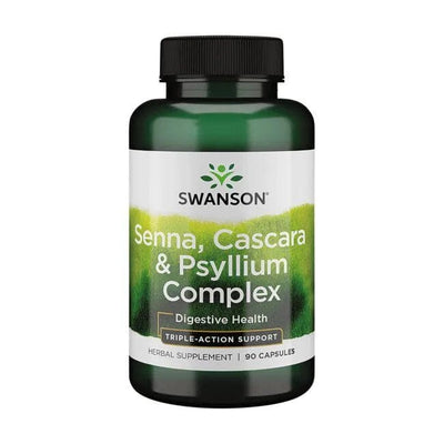 Swanson Health and Wellbeing Senna, Cascara & Psyllium Complex - 90 caps