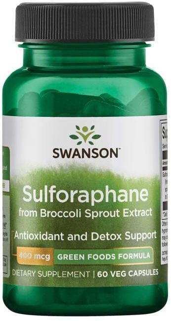 Swanson Health and Wellbeing Sulforaphane from Broccoli Sprout Extract, 400mcg - 60 vcaps