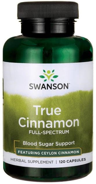 Swanson Health and Wellbeing True Cinnamon Full Spectrum - 120 caps
