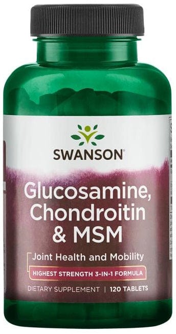 Swanson Joint Support Glucosamine, Chondroitin & MSM, 750mg - 120 tablets