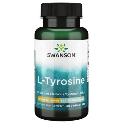 Swanson Nootropics & Supplements L-Tyrosine, 500mg - 60 vcaps