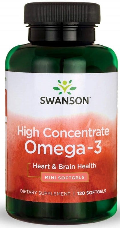 Swanson Omegas, EFAs, CLA, Oils High Concentrate Omega-3 - 120 softgels