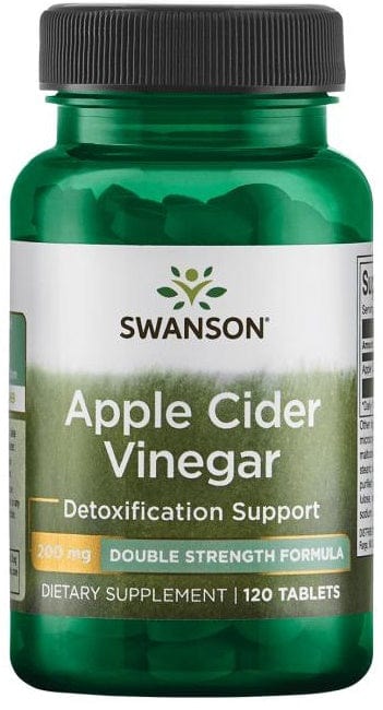 Swanson Slimming and Weight Management Apple Cider Vinegar, 200mg Double-Strength - 120 tablets