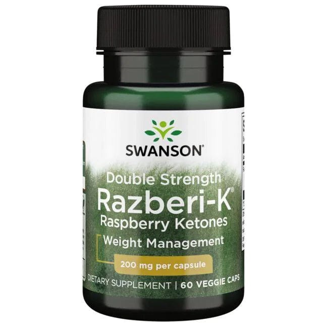 Swanson Slimming and Weight Management Double Strength Razberi-K, 200mg - 60 vcaps