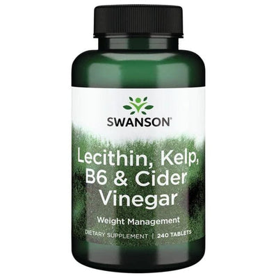 Swanson Slimming and Weight Management Lecithin, Kelp, B6 & Cider Vinegar - 240 tablets