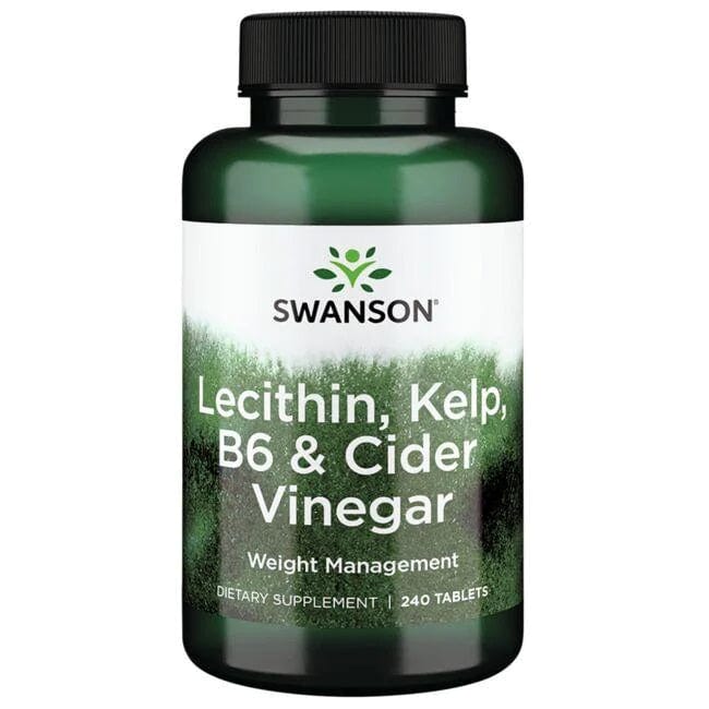 Swanson Slimming and Weight Management Lecithin, Kelp, B6 & Cider Vinegar - 240 tablets