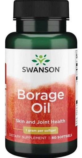 Swanson Supplements Borage Oil, 1000mg - 60 softgels