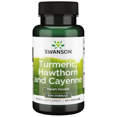 Swanson Supplements Turmeric, Hawthorn and Cayenne - 60 caps