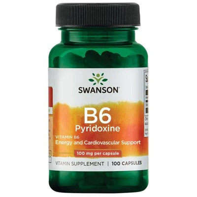 Swanson Vitamins & Minerals B6 Pyridoxine, 100mg - 100 caps