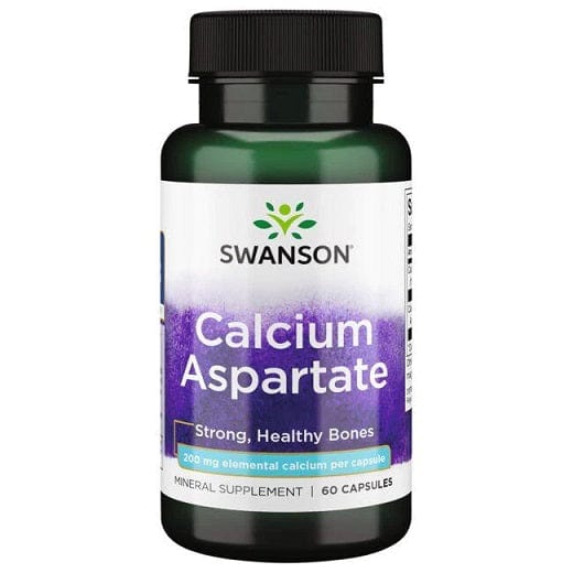 Swanson Vitamins & Minerals Calcium Aspartate, 200mg Elemental Calcium - 60 caps