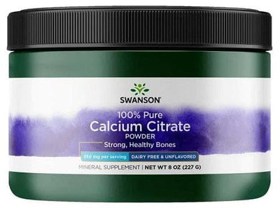 Swanson Vitamins & Minerals Calcium Citrate Powder, 100% Pure and Dairy-Free - 227 grams