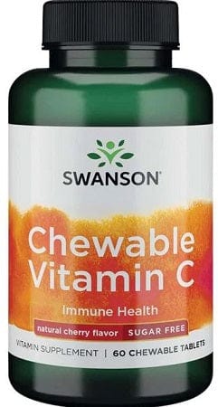 Swanson Vitamins & Minerals Chewable Vitamin C, Natural Cherry Flavour - 60 chewable tablets