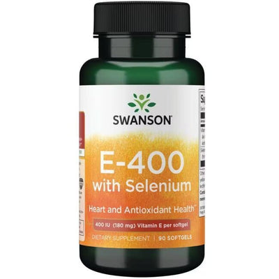 Swanson Vitamins & Minerals E with Selenium, 400IU - 90 softgels