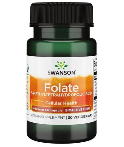 Swanson Vitamins & Minerals Folate (5-Methyltetrahydrofolic Acid), 400mcg - 30 vcaps