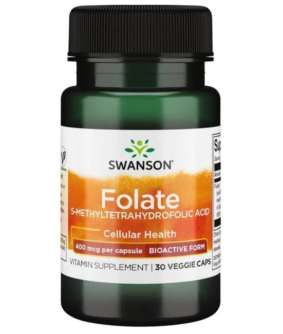 Swanson Vitamins & Minerals Folate (5-Methyltetrahydrofolic Acid), 400mcg - 30 vcaps