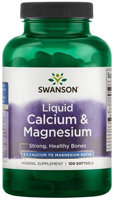 Swanson Vitamins & Minerals Liquid Calcium & Magnesium - 100 softgels