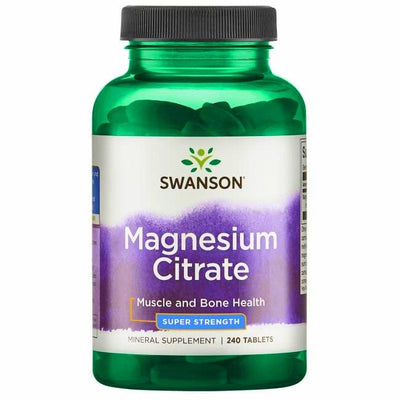 Swanson Vitamins & Minerals Magnesium Citrate, 225mg Super-Strength - 240 tablets