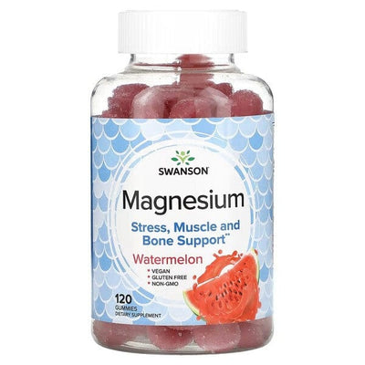 Swanson Vitamins & Minerals Magnesium Gummies, Watermelon - 120 gummies