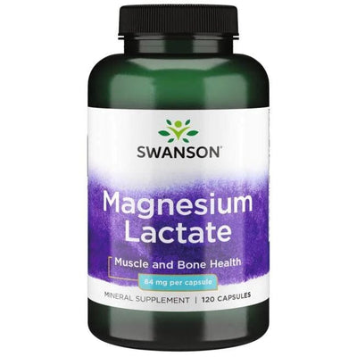 Swanson Vitamins & Minerals Magnesium Lactate, 84mg - 120 caps