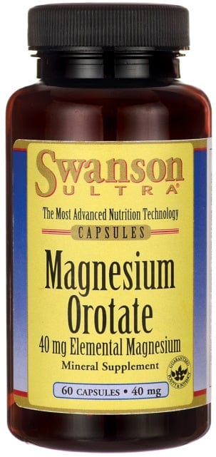 Swanson Vitamins & Minerals Magnesium Orotate, 40mg - 60 caps