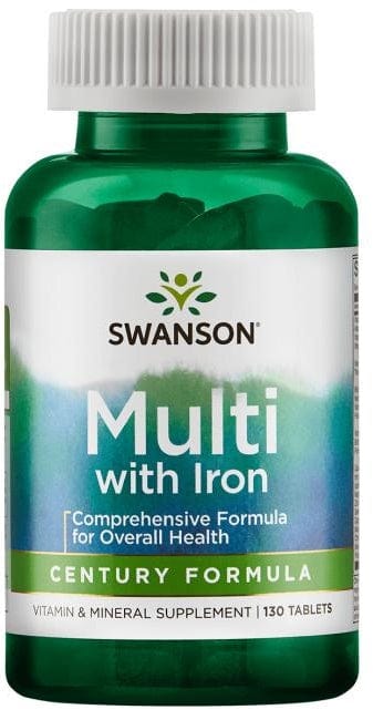 Swanson Vitamins & Minerals Multi with Iron - Century Formula - 130 tablets