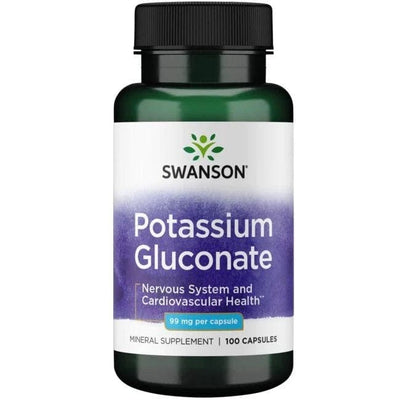 Swanson Vitamins & Minerals Potassium Gluconate, 99mg - 100 caps