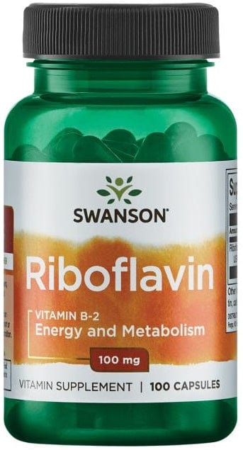 Swanson Vitamins & Minerals Riboflavin Vitamin B-2, 100mg - 100 caps