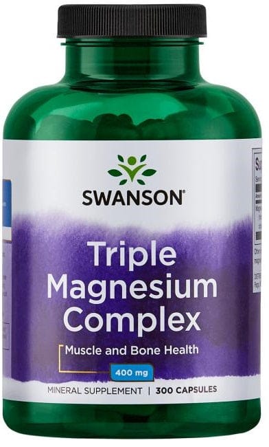 Swanson Vitamins & Minerals Triple Magnesium Complex, 400mg - 300 caps