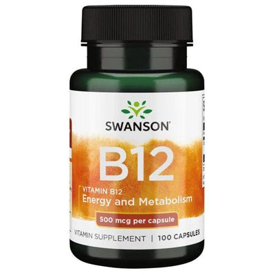Swanson Vitamins & Minerals Vitamin B12, 500mcg - 100 caps