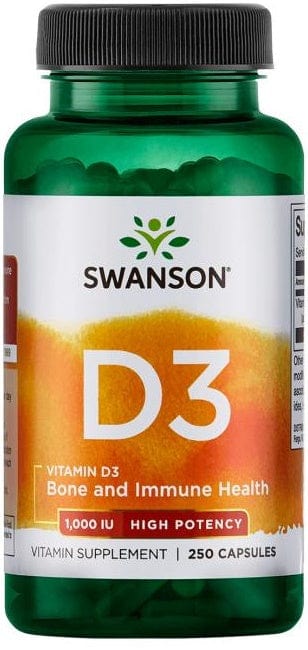 Swanson Vitamins & Minerals Vitamin D-3, 1000 IU - 250 caps