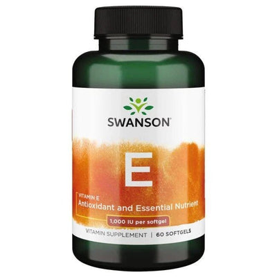 Swanson Vitamins & Minerals Vitamin E, 1000 IU - 60 softgels