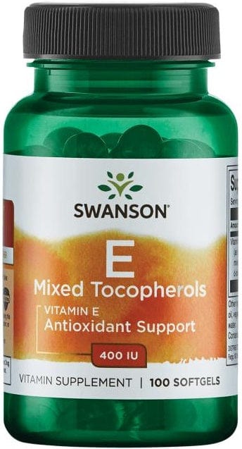 Swanson Vitamins & Minerals Vitamin E Mixed Tocopherols, 400 IU - 100 softgels