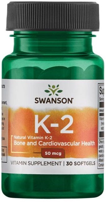 Swanson Vitamins & Minerals Vitamin K-2 - Natural, 50mcg - 30 softgels