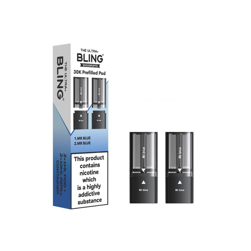 The Bling Vaping Products 20mg Bling Ultra Pro Max 30K Prefilled Pods