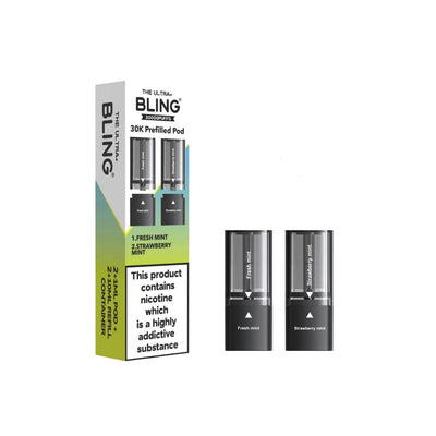 The Bling Vaping Products 20mg Bling Ultra Pro Max 30K Prefilled Pods