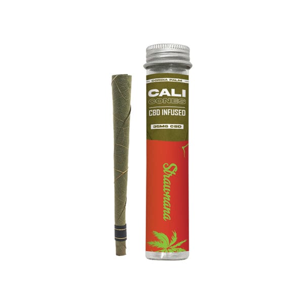 The Cali CBD Co Food, Beverages & Tobacco CALI CONES Cordia 30mg Full Spectrum CBD Infused Palm Cone - Strawnana