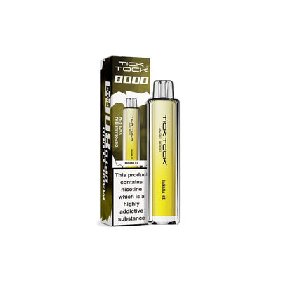 Tick Tock Vaping Products Banana Ice 20mg Tick Tock Magic 8000 Prefilled Pod Kit 8000 Puffs
