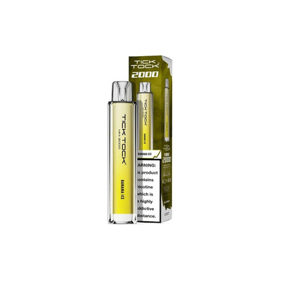 Tick Tock Vaping Products Banana Ice 20mg Tick Tock Mini 2000 Prefilled Pod Kit 2000 Puffs
