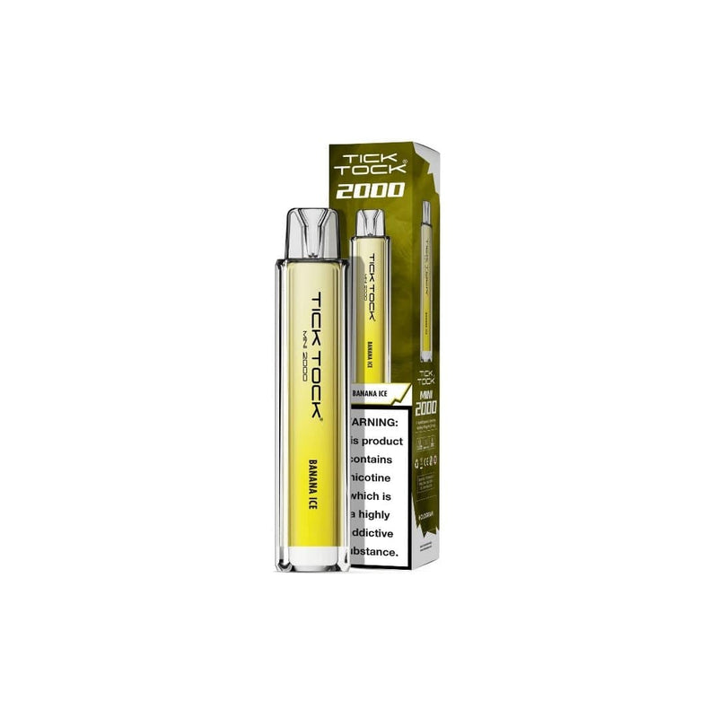 Tick Tock Vaping Products Banana Ice 20mg Tick Tock Mini 2000 Prefilled Pod Kit 2000 Puffs
