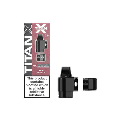 Titan X Vaping Products 20mg Titan X 10k Puff Prefilled Pods