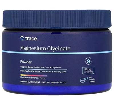 Trace Minerals Magnesium Glycinate Powder, Mixed Berry Lemonade - 180g